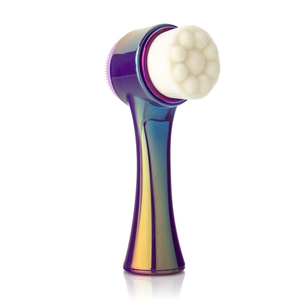 Almost Famous "Clean Freak" 2 in 1 Cleanse & Exfoliate Brush NIB Purple